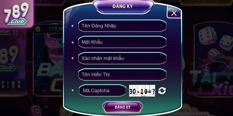 Đăng Ký 789club 2 Điền thông tin đăng ký 789CLUB